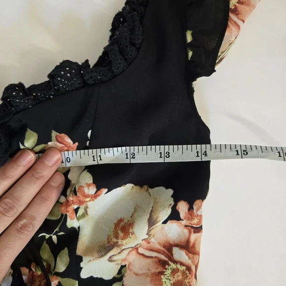 Revolve Likely Marlena Jumpsuit in Black Multi floral like new size 2 - Picture 10 of 10